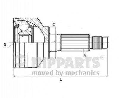 Шрус наружн. Suzuki Alto,Maruti 86- NIPPARTS J2828012