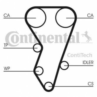 Пасок ГРМ Peugeot 1.6-2.0 16V 134z CONTITECH CT864