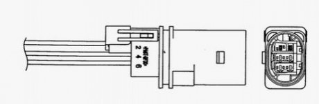 Лямбда-зонд VW Passat B6 1.6 05-10 NGK 0028