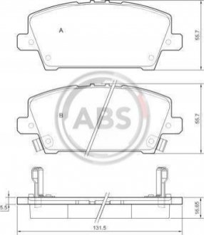 Гальмівні колодки, дискове гальмо (набір) A.B.S. 37529