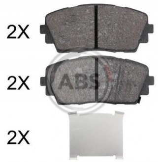 Гальмівні колодки, дискове гальмо (набір) A.B.S. 37910