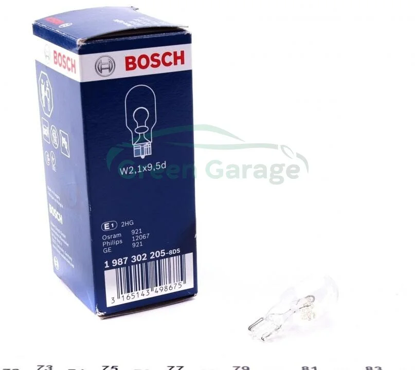Лампа розжарювання 12V 16W W16W PURE LIGHT (вир-во) BOSCH 1 987 302 205 (фото 1)