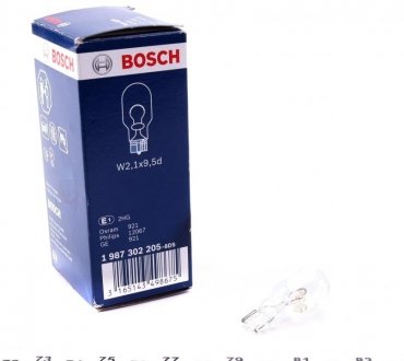 Лампа W16W 12V 16W W2.1x9.5d BOSCH 1 987 302 205