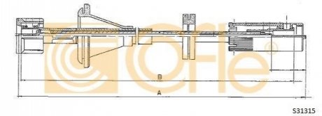 Трос спідометра Audi 100 84- COFLE S31315 (фото 1)