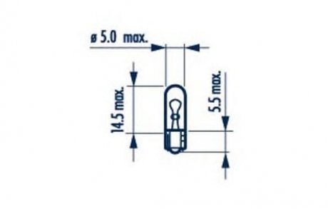 Лампа W2.3W 12V 2.3W W2x4.6d NARVA 17073