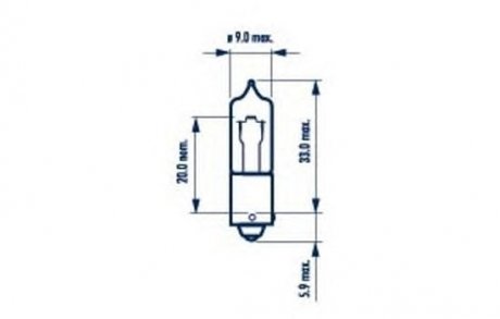 Лампа H21W 12V 21W BAY 9s NARVA 68191