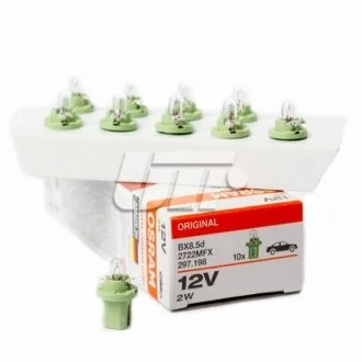 Лампа 12V 2W BX8,5d green OSRAM 2722MFX
