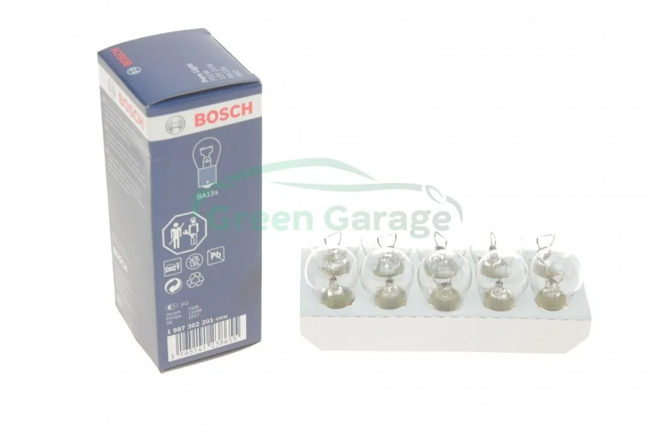 Лампа P21W 12V 21W BA15s BOSCH 1 987 302 201 (фото 1)