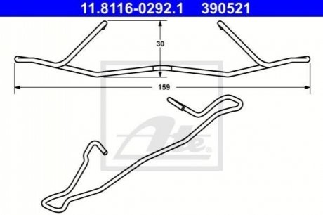 Пружина корпуса супорта ATE 11811602921