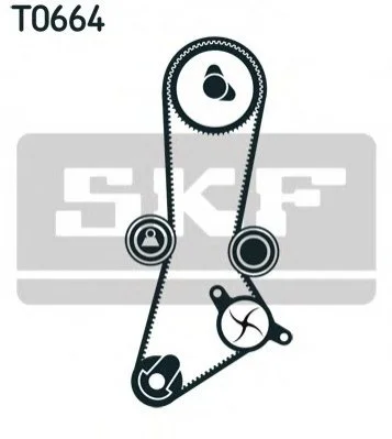 Комплект ГРМ, пас+ролик+помпа SKF VKMC 956601 (фото 1)
