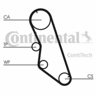 Набір ГРМ, пас+ролик+помпа CONTITECH CT754 WP1