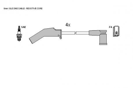 Комплект кабелiв запалювання STARLINE ZK 9866