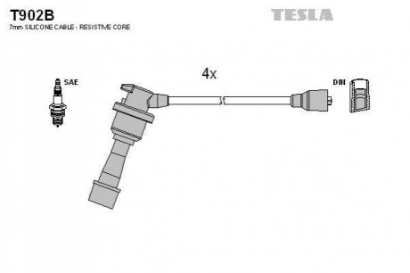 Комплект кабелiв запалювання TESLA T902B