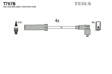 Дроти В/В Renault Clio 1.1-1.2 98- TESLA T767B