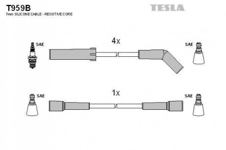 Провода Citroen/Peugeot TESLA T959B