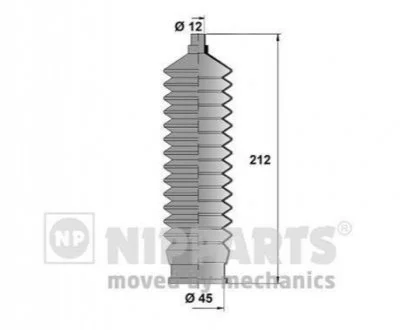 Пильовик рульового механізма NIPPARTS J2840901