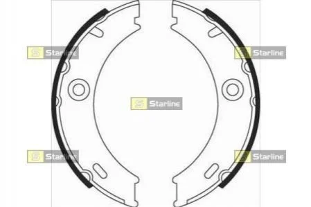Гальмівні колодки барабанні STARLINE BC 07970 (фото 1)
