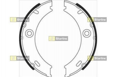 Гальмівні колодки барабанні STARLINE BC 07970