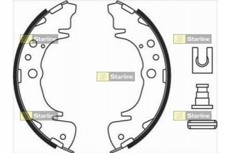 Колодки тормозные барабанные, к-т STARLINE BC 08020