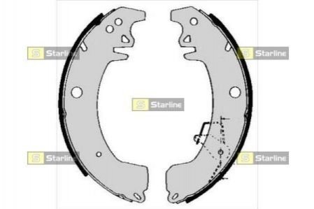Гальмівні колодки барабанні STARLINE BC 05090