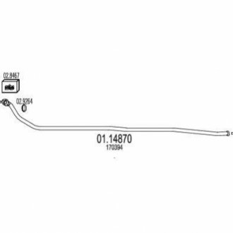 Передня труба вихл. системи MTS 01.14870
