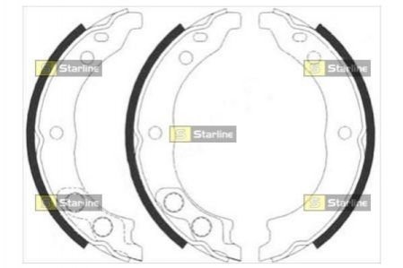 Гальмівні колодки барабанні STARLINE BC 08900