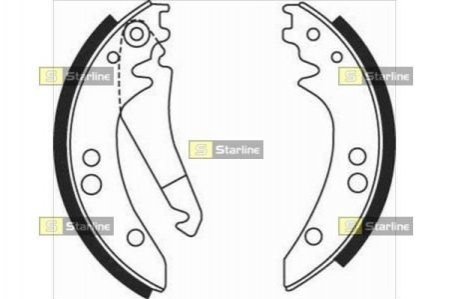 Гальмівні колодки барабанні STARLINE BC 08410
