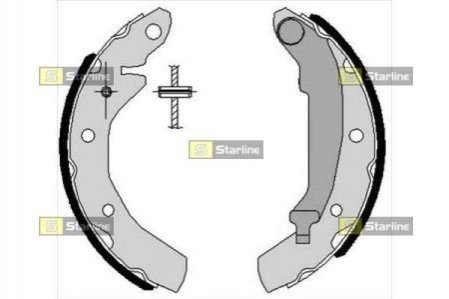 Гальмівні колодки барабанні STARLINE BC 07260