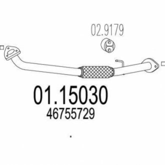 Передня труба вихл. системи MTS 01.15030