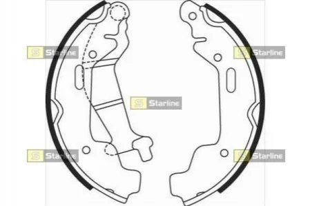 Гальмівні колодки барабанні STARLINE BC 08110