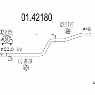 Труба вихлопного газу MTS 01.42180