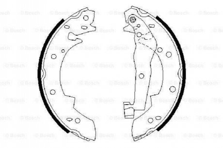 Гальмівні колодки барабанні BOSCH 0986487013 (фото 1)