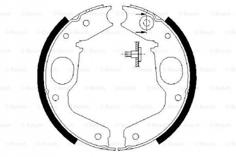 Гальмівні колодки барабанні BOSCH 0986487719