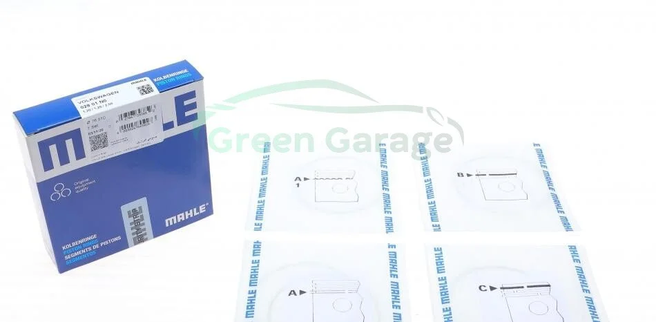 Кольца поршневые VAG 76,51 1,2x1,2x2 (пр-во Mahle) MAHLE / KNECHT 02801N0 (фото 1)
