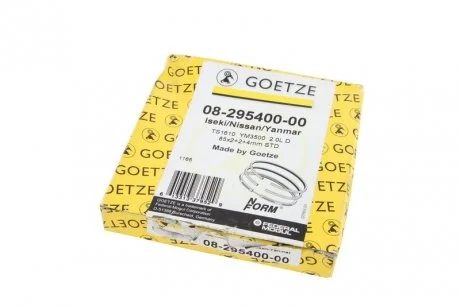 Кольца поршневые NISSAN 85.0 (2/2/4) LD20 (пр-во) GOETZE 0829540000