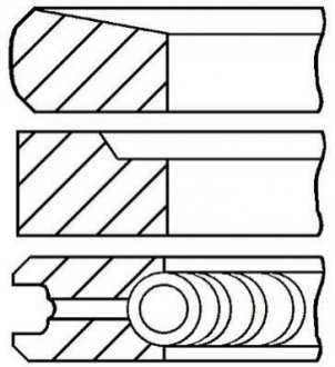 Комплект кілець на поршень GOETZE 0843170700