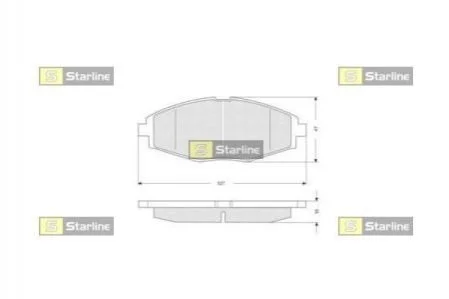 Гальмівні колодки дискові STARLINE BD S134 (фото 1)