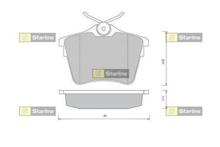 Колодки тормозные дисковые, к-т. STARLINE BD S419