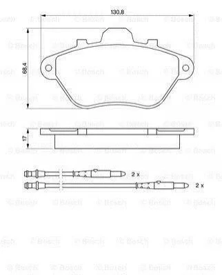 Гальмівні колодки дискові BOSCH 0986460950 (фото 1)