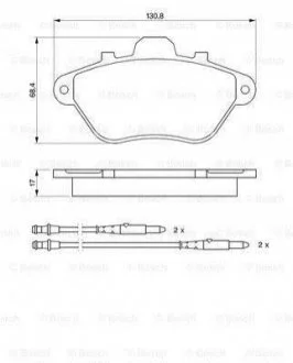Гальмівні колодки дискові BOSCH 0986460950
