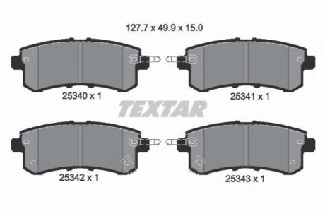 Гальмівні колодки дискові TEXTAR 2534001