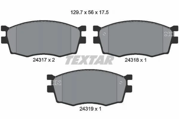 Гальмівні колодки дискові TEXTAR 2431701 (фото 1)