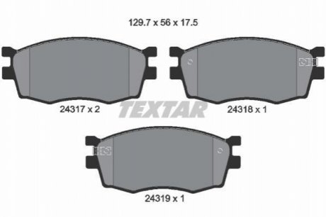 Гальмівні колодки дискові TEXTAR 2431701