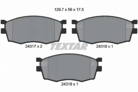 Гальмівні колодки дискові TEXTAR 2431701