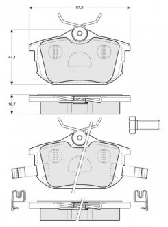 Гальмівні колодки дискові STARLINE BD S830P