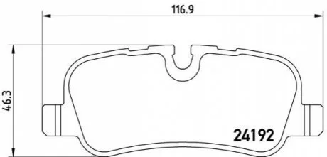 Гальмівні колодки дискові BREMBO P44 019