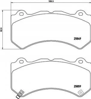 Гальмівні колодки дискові BREMBO P37 018