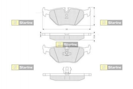 Гальмівні колодки дискові STARLINE BD S131