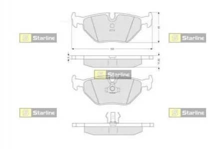Гальмівні колодки дискові STARLINE BD S131