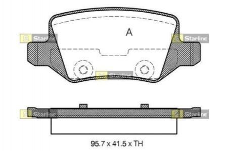 Гальмівні колодки дискові STARLINE BD S302